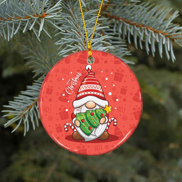 Snowy Gnome Gift Christmas Ornament GLO03047