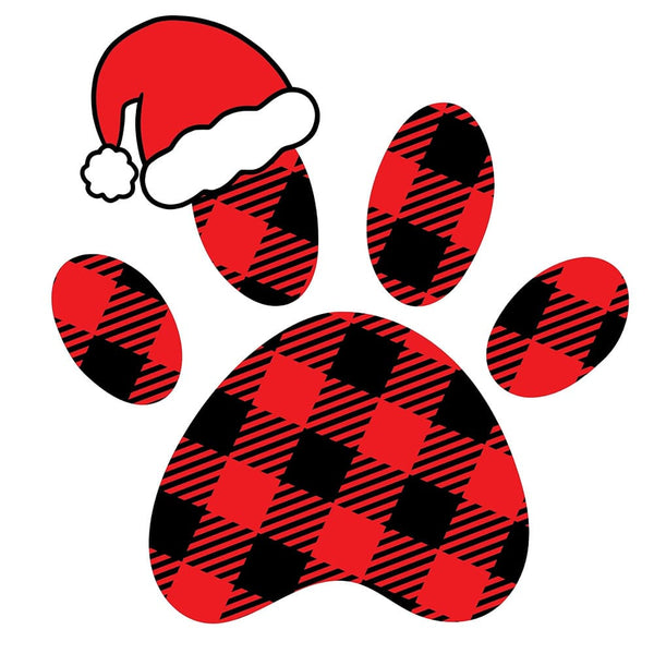 Plaid Paw Dog Christmas Ornament GLO03034