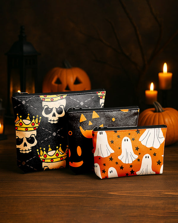 Set of 3 - REPOUCH Essential Zipper Pouch for Makeup Bag in Halloween 78 GPO0078