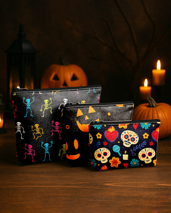 Set of 3 - REPOUCH Essential Zipper Pouch for Makeup Bag in Halloween 82 GPO0082