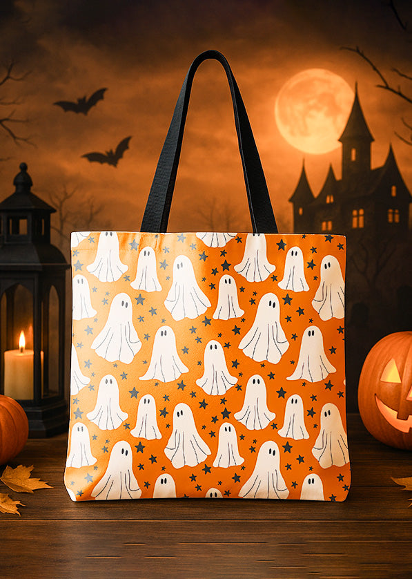Canvas Totebag Beautiful Girl Reads Books Cute Halloween GTT0184