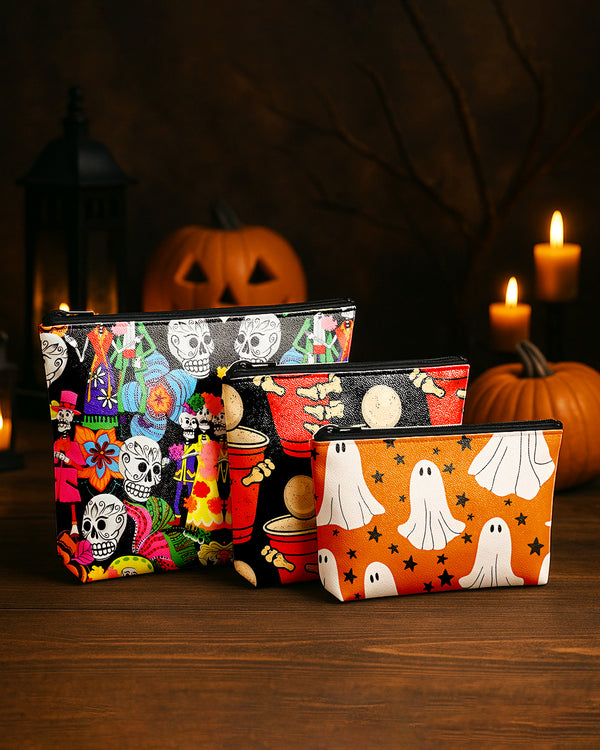 Set of 3 - REPOUCH Essential Zipper Pouch for Makeup Bag in Halloween 127 GPO127