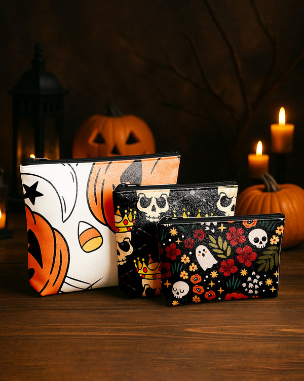 Set of 3 - REPOUCH Essential Zipper Pouch for Makeup Bag in Halloween 135 GPO135