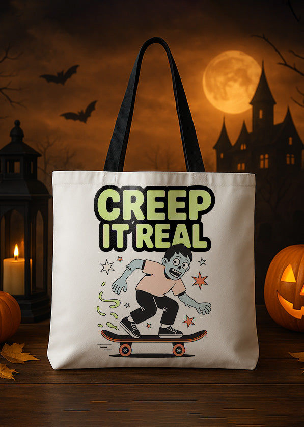Canvas Totebag Creep It Real Zomie Cute Halloween GTT0117