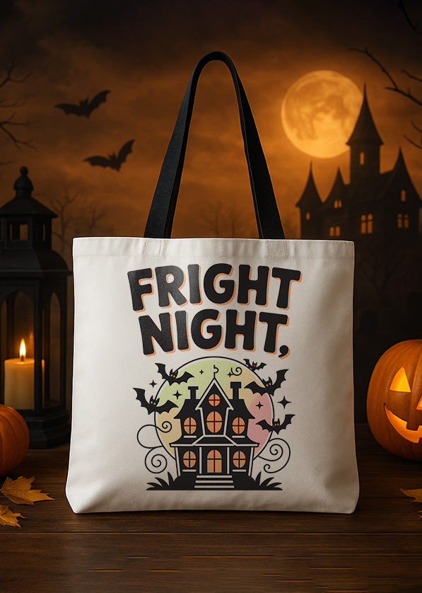 Canvas Totebag Fright Night Castle Cute Halloween GTT0123