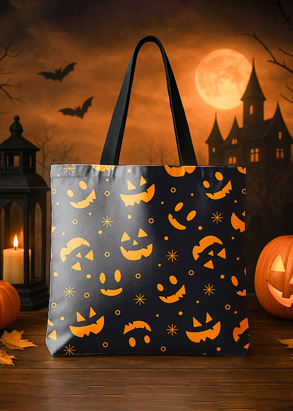 Canvas Totebag Pretty Girl Reads Books Cute Halloween GTT0157