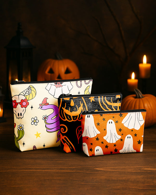 Set of 3 - REPOUCH Essential Zipper Pouch for Makeup Bag in Halloween 86 GPO0086