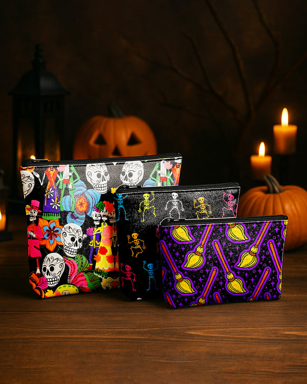 Set of 3 - REPOUCH Essential Zipper Pouch for Makeup Bag in Halloween 143 GPO143
