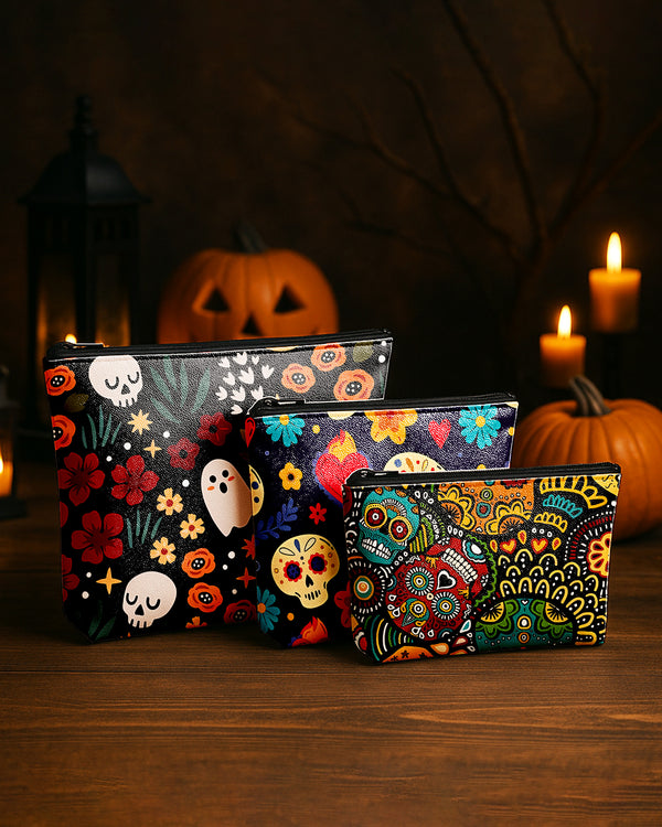 Set of 3 - REPOUCH Essential Zipper Pouch for Makeup Bag in Halloween 147 GPO147