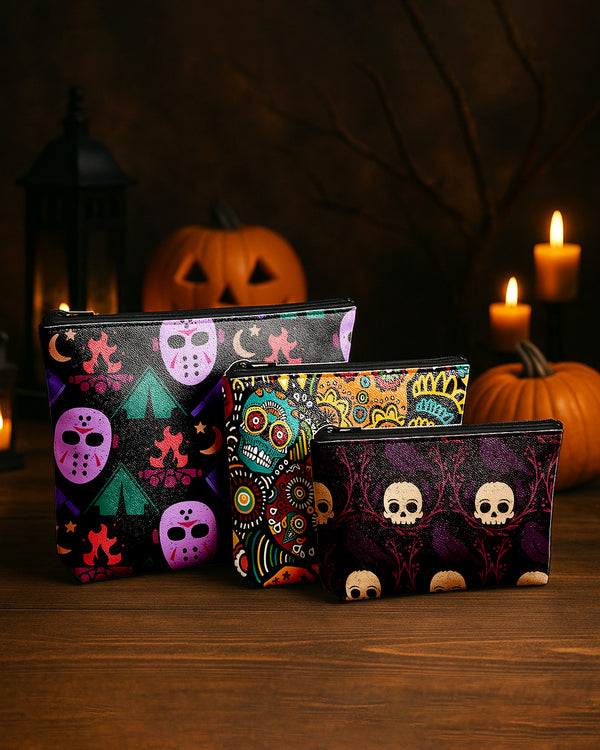 Set of 3 - REPOUCH Essential Zipper Pouch for Makeup Bag in Halloween 151 GPO151
