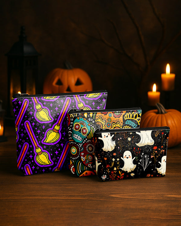 Set of 3 - REPOUCH Essential Zipper Pouch for Makeup Bag in Halloween 155 GPO155