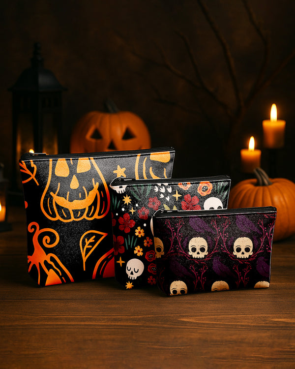 Set of 3 - REPOUCH Essential Zipper Pouch for Makeup Bag in Halloween 90 GPO0090