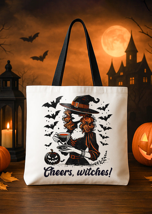 Totebag Canvas Totebag Cheers Witches Cute Halloween GTT0191