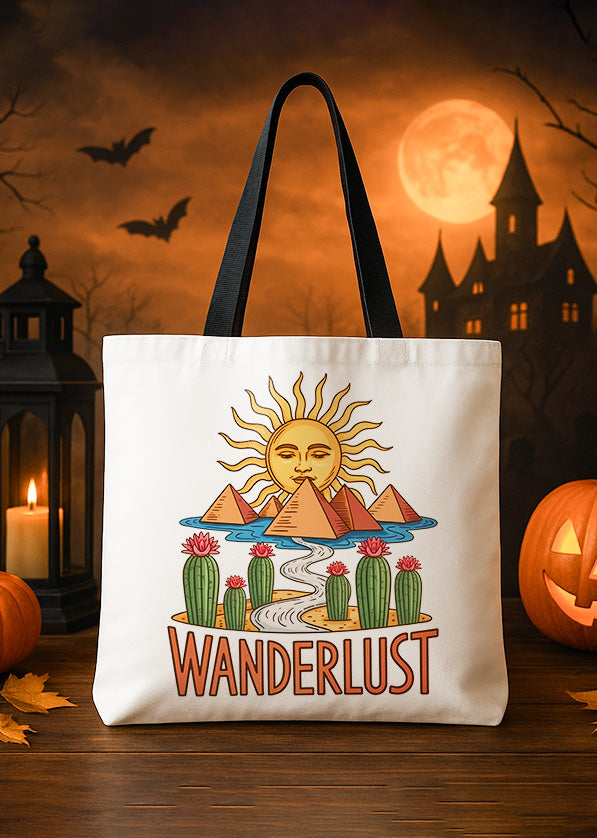 Canvas Totebag Bohemian Cactus Sun Wanderlust Halloween GTT0104