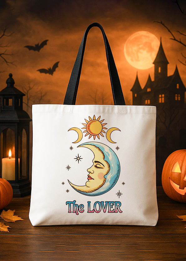 Canvas Totebag Bohemian Moon and Sun The Lover Halloween GTT0111