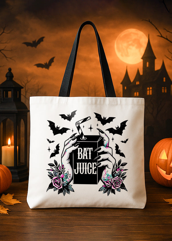 Canvas Totebag Bat Juice Cute Halloween GTT0183