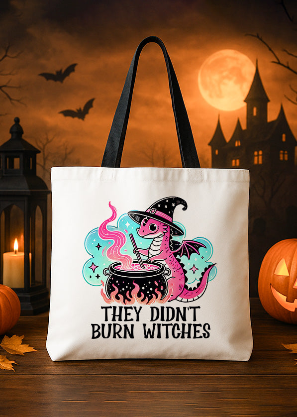 Canvas Totebag They Didnt Burn Witches Cute Halloween GTT0175