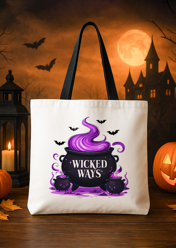 Canvas Totebag Wicked Ways Cute Halloween GTT0202