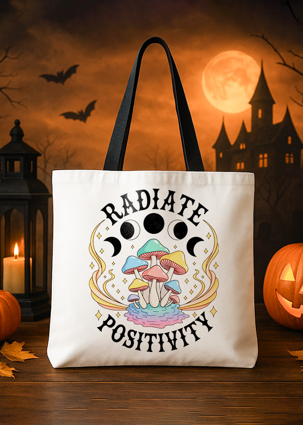 Canvas Totebag Bohemian Celestial Mushroom Halloween GTT0107