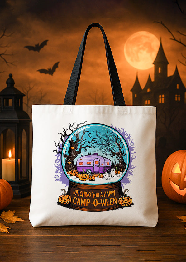 Canvas Totebag Witching You a Happy Camp O Ween Cute Halloween GTT0211