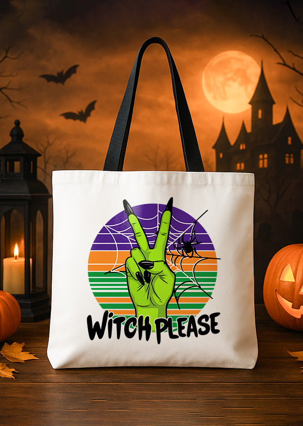 Canvas Totebag Witch Please Cute Halloween 01 GTT0207