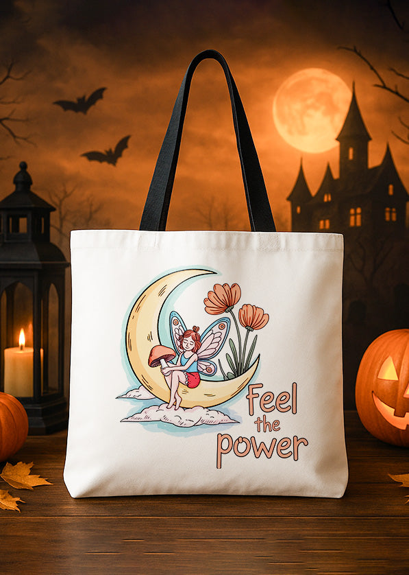 Canvas Totebag Bohemian Butterfly Colorful Feel Your Power Flower Halloween GTT0102