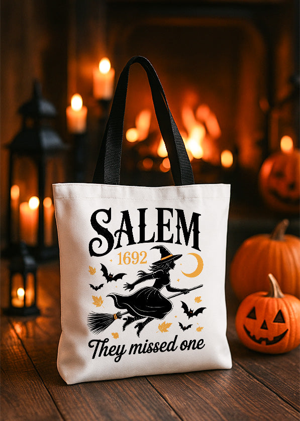 Canvas Totebag Salem They Missed One Cute Halloween GTT0164
