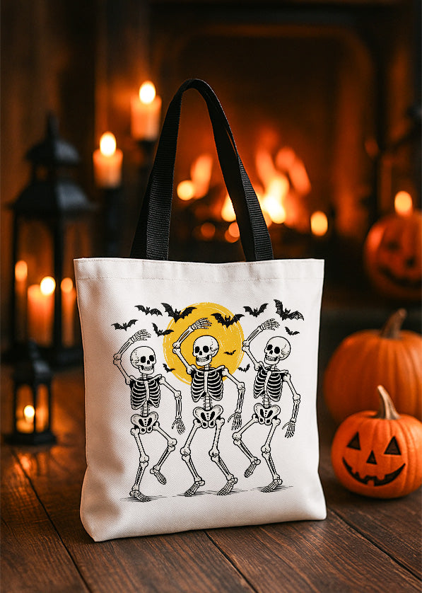 Canvas Totebag Skeleton Party Cute Halloween GTT0166