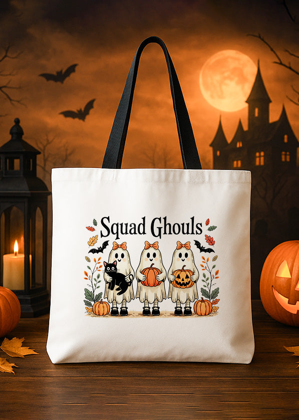 Canvas Totebag Squad Ghouls Cute Ghost Halloween GTT0171