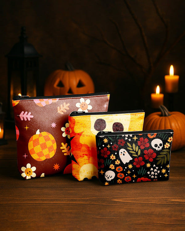 Set of 3 - REPOUCH Essential Zipper Pouch for Makeup Bag in Halloween 102 GPO0102