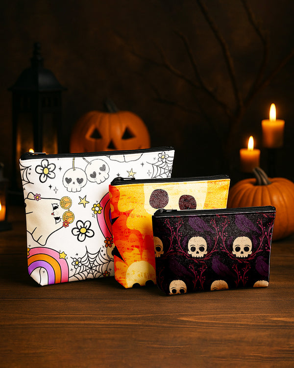 Set of 3 - REPOUCH Essential Zipper Pouch for Makeup Bag in Halloween 103 GPO0103