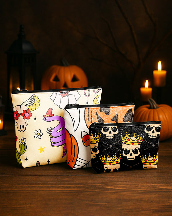 Set of 3 - REPOUCH Essential Zipper Pouch for Makeup Bag in Halloween 111 GPO0111