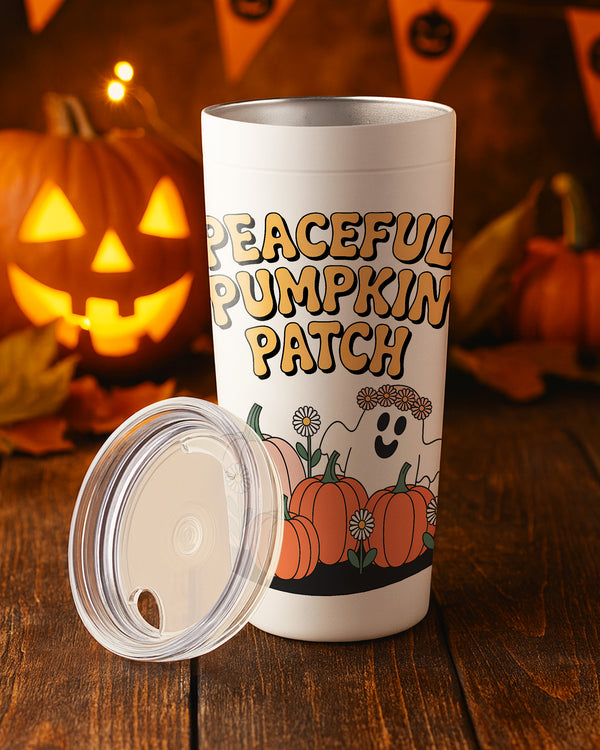 Stainless Tumbler Peaceful Pumpkin Patch Cute Halloween GTB070