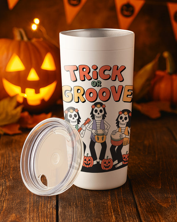 Stainless Tumbler Trick Or Groove Skeleton Dancing Cute Halloween GTB096