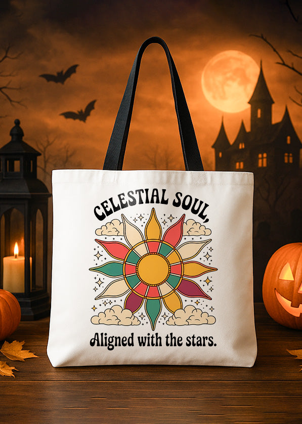 Canvas Totebag Going Batty Halloween Skeleton Pumpkin Cute Halloween GTT0127