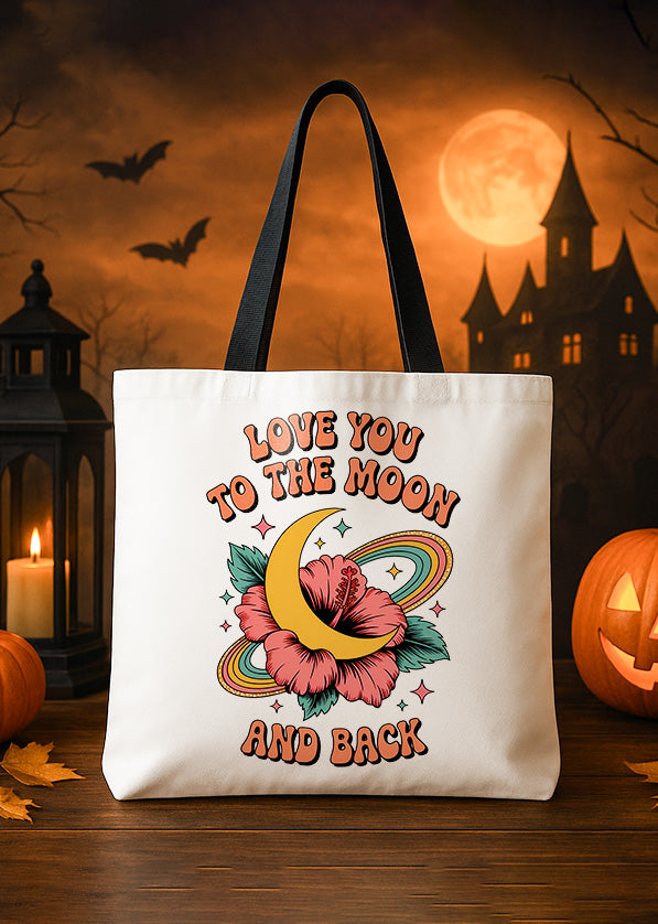 Canvas Totebag Bohemian Butterfly Colorful Feel Your Power Flower Halloween GTT0102