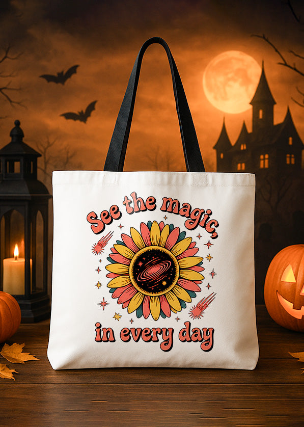 Canvas Totebag Free Spirit Sun Moon Frog Halloween GTT0122
