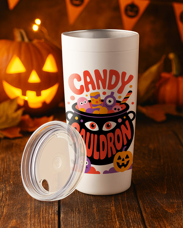 Stainless Tumbler Candy Cauldron Monster Cute Halloween GTB016