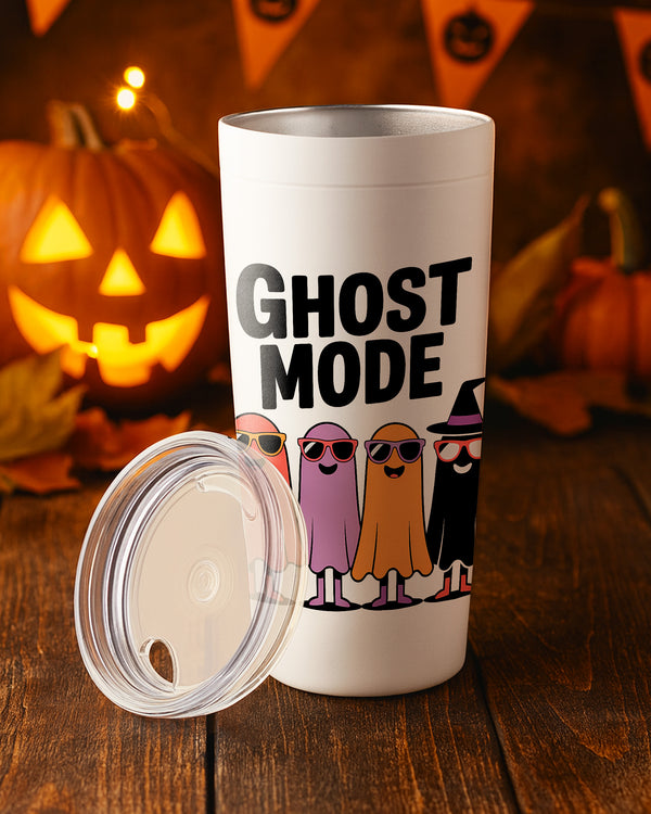 Stainless Tumbler Ghost Mode Happy Cute Halloween GTB033