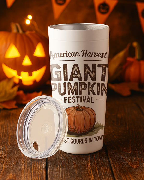 Stainless Tumbler American Havest Giant Pumpkin Festival Cute Halloween GTB01
