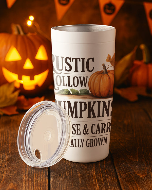 Stainless Tumbler Rustic Hollow Pumpkin Choose Carry Cute Halloween GTB079