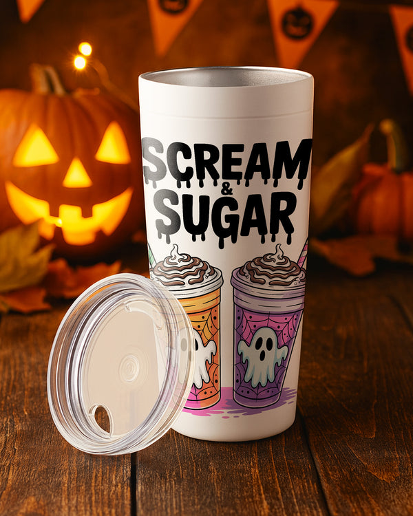Stainless Tumbler Cream and Sugar Cute Halloween GTB020