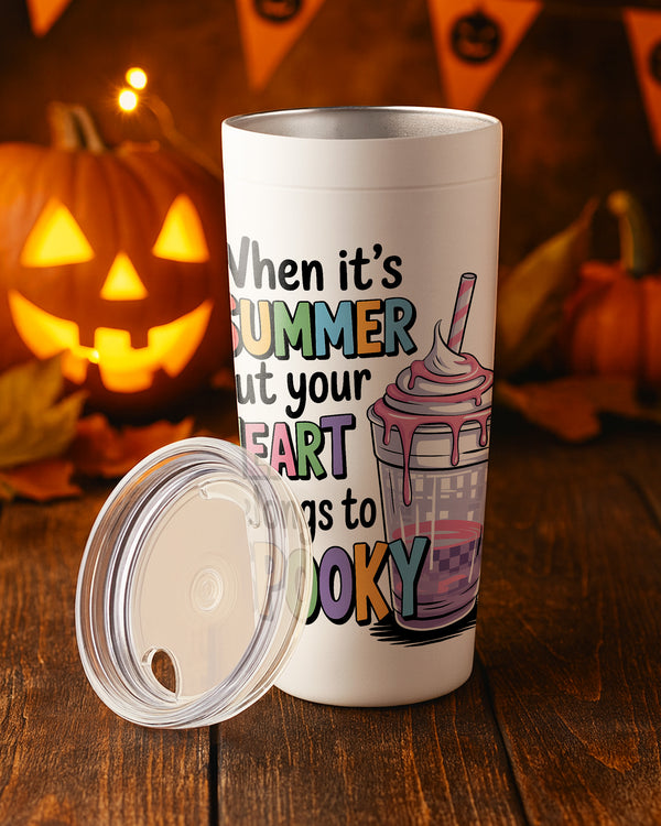 Stainless Tumbler When its Summer But Your Heart Belongs to Spooky Cute Halloween GTB0104