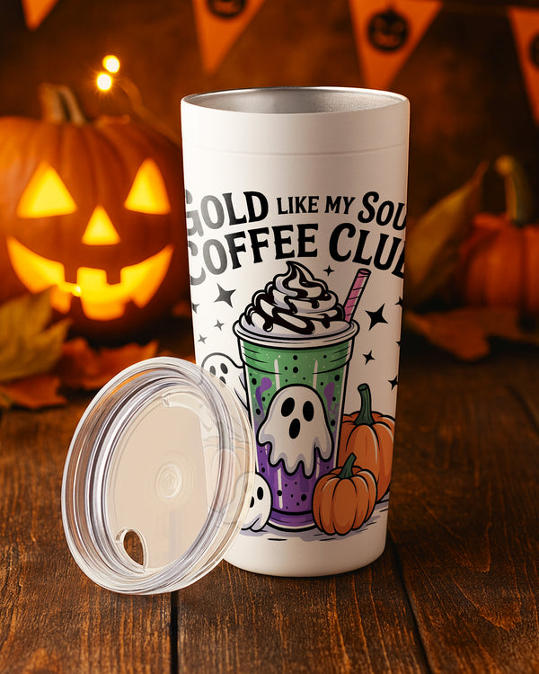 Stainless Tumbler Gold Like My Shoul Coffee Clucb Cute Halloween GTB038