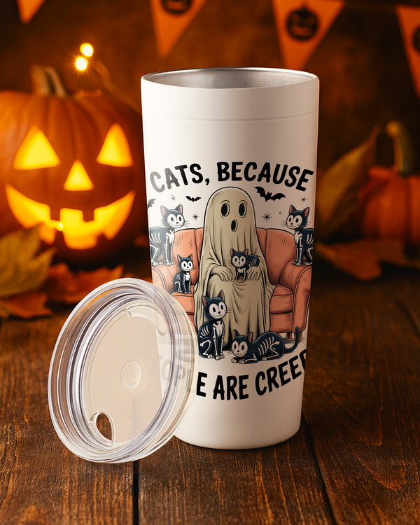 Stainless Tumbler Cats Because People Are Creepy Cute Halloween GTB017