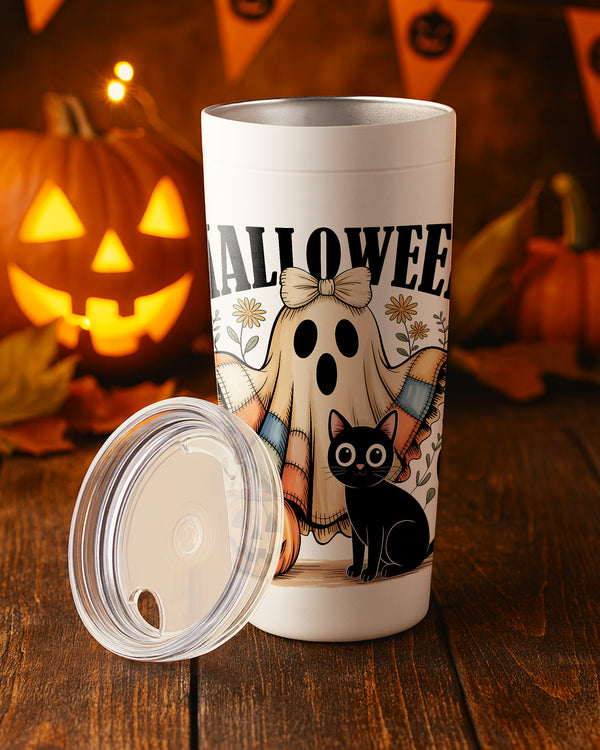 Stainless Tumbler  Black Cat Pumpkin Ghost Cute Halloween GTB042