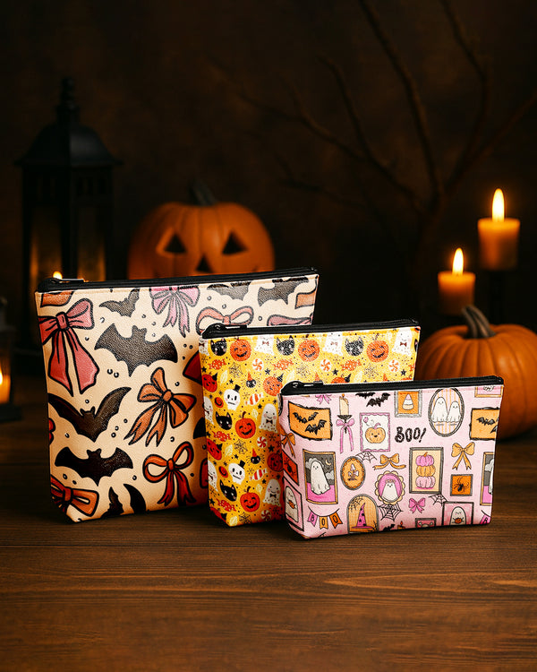 Set of 3 - REPOUCH Essential Zipper Pouch for Makeup Bag in Halloween GPO0157
