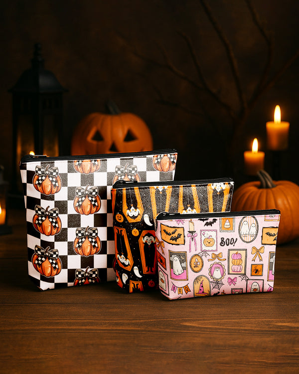 Set of 3 - REPOUCH Essential Zipper Pouch for Makeup Bag in Halloween GPO0162