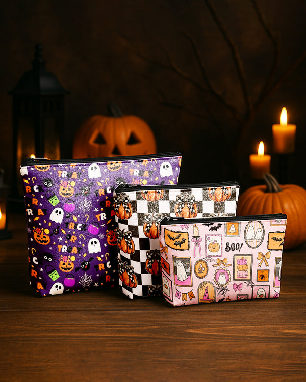 Set of 3 - REPOUCH Essential Zipper Pouch for Makeup Bag in Halloween GPO0163