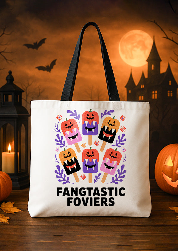 Canvas Totebag Fangstatic Forivers Pumpkin Ice Cream Halloween GTT172